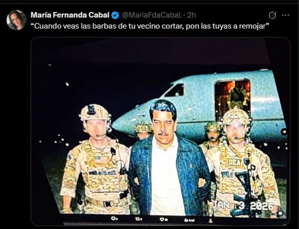 La autenticidad de la foto no ha sido confirmada por fuentes oficiales - crédito red social X