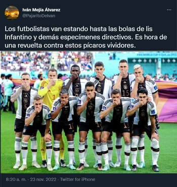 Publicación en Twitter de Iván