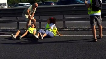 cuando los manifestantes intentaron volver