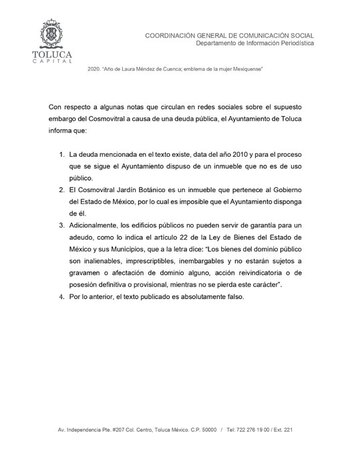 El Ayuntamiento reconoció la existencia