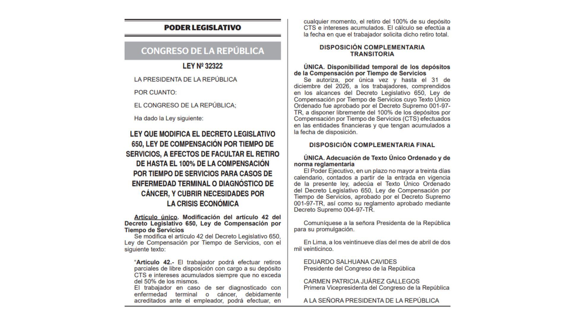 Esto dice la norma legal aprobada del retiro CTS sobre el plazo de 30 días. - Crédito Captura de El Peruano