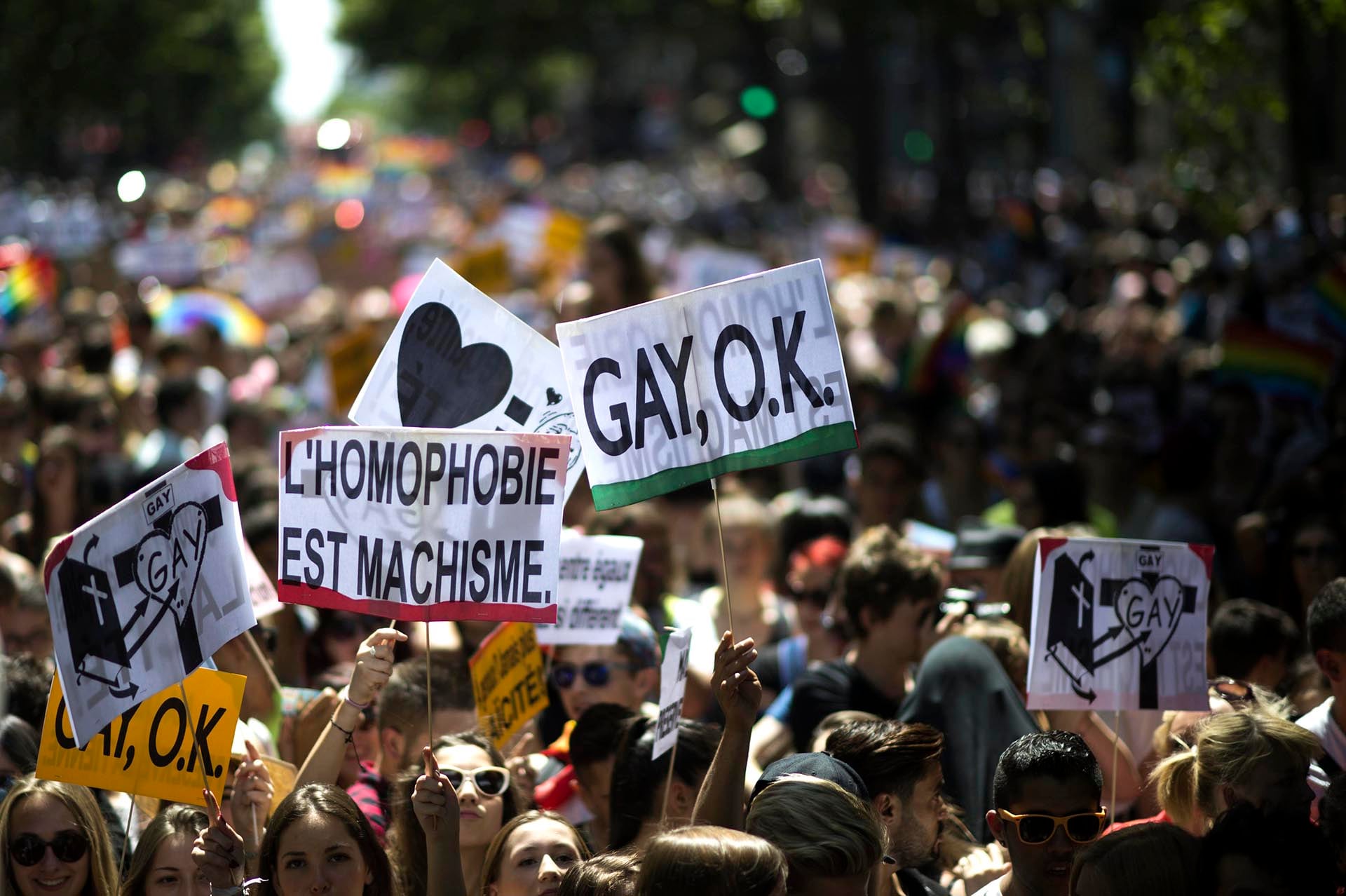 Imagen de archivo de un desfile anual del Orgullo Gay en París (AFP PHOTO / MARTIN BUREAU)