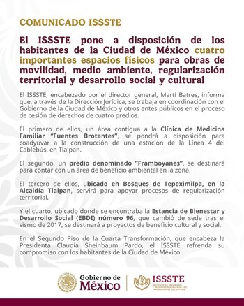 Martí Batres compartió información oficial