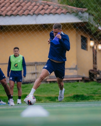 Los jugadores de Alianza Lima en un entrenamiento en Tarma previo al duelo con ADT. - créditos: Alianza Lima