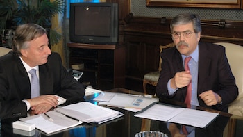 Julio de Vido y Néstor Kirchner (NA)