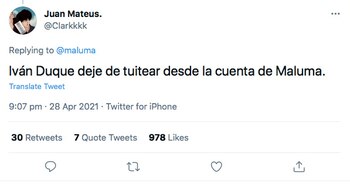 Trino sobre comentario de Maluma