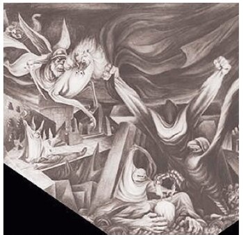 Historia de la mina, 1953. Mural destruído