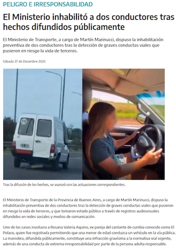 El comunicado publicado por la