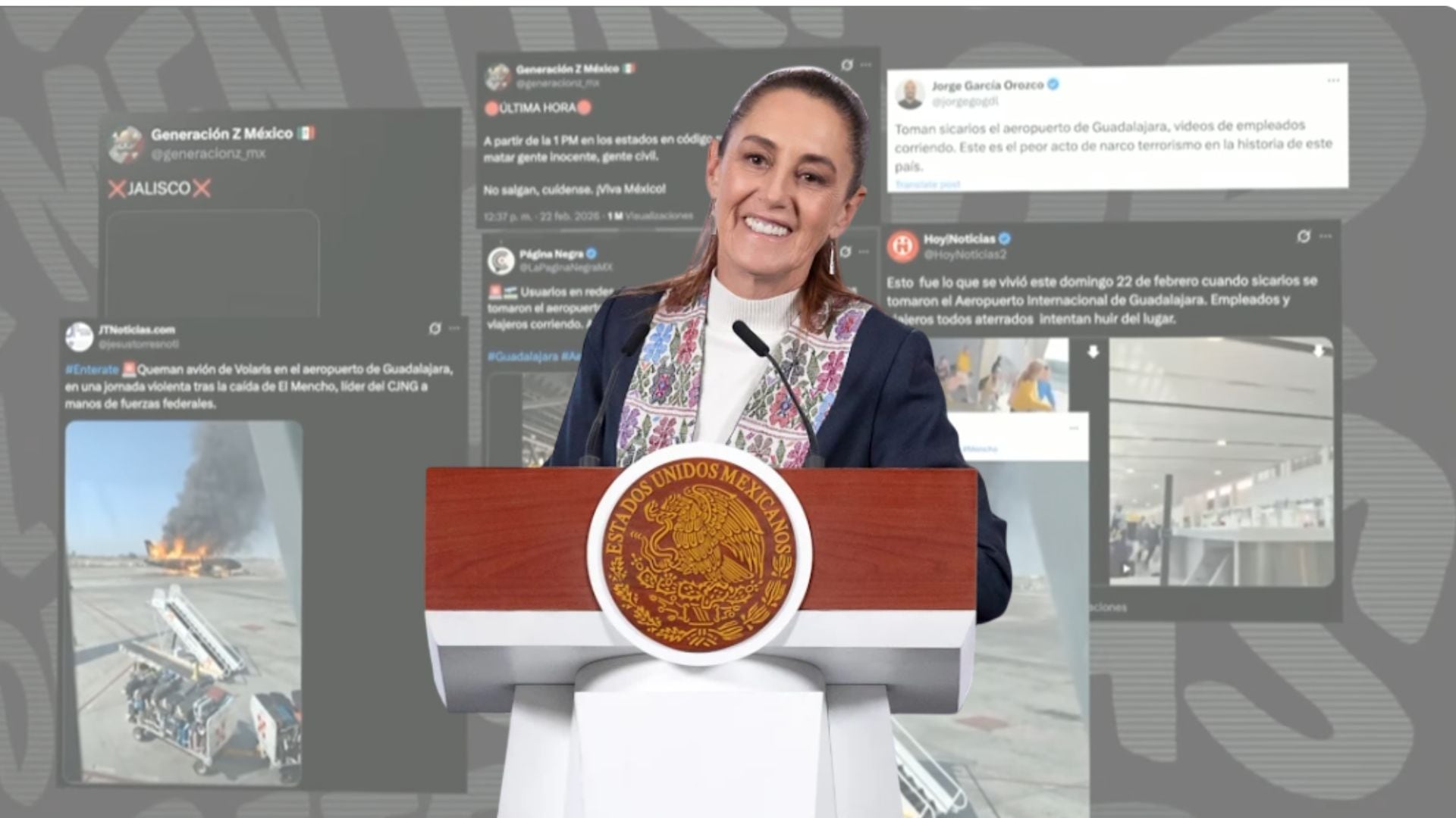 El CJNG responde con violencia a la muerte de su líder Nemesio Oseguera Cervantes en Jalisco el 22 de febrero. | (Crédito: Merary Nuñez/Infobae México)