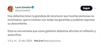Este fue el mensaje de