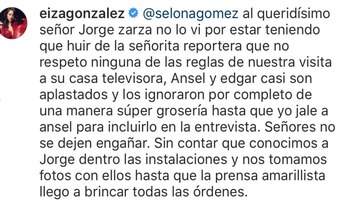 La actriz se mostró molesta