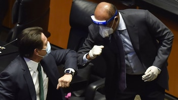 Mario Delgado y René Juárez