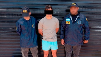 "Licha" tras ser detenido por