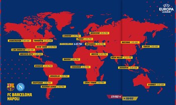 Horarios del Barcelona vs Napoli