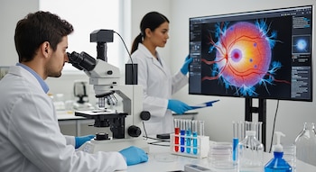 La distribución de conos rojos