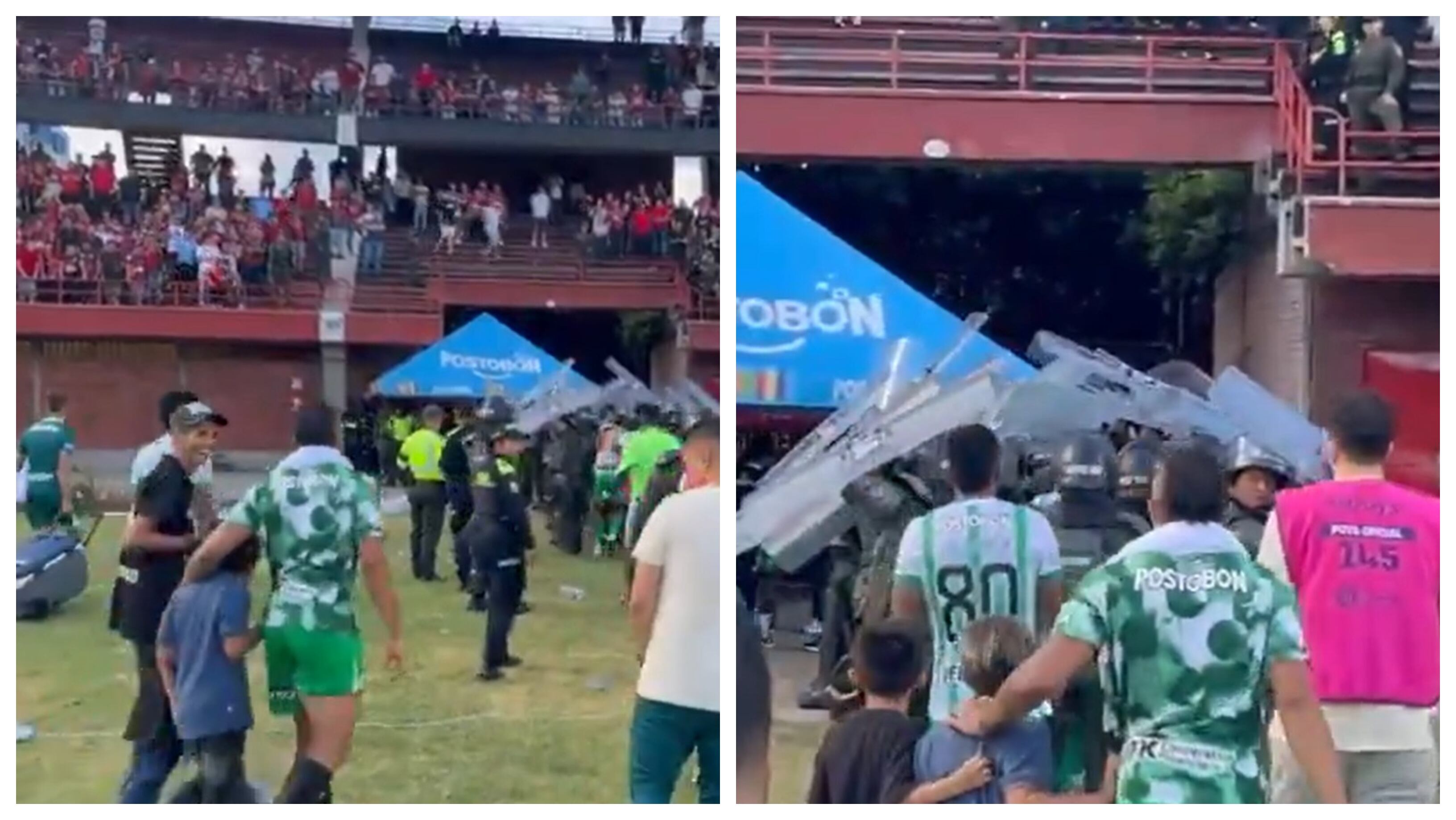 Atlético Nacional sufrió toda clase de agresiones antes y después de su partido contra el Cúcuta Deportivo - crédito Captura de video @elsupermagazine/X