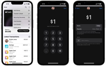 Pagos recurrentes en Apple Cash.