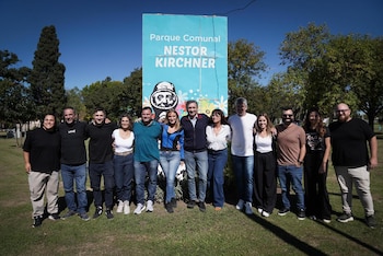 Máximo Kirchner visitó la localidad de María Teresa, en Santa Fe