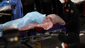 Decenas de cadáveres tendidos en