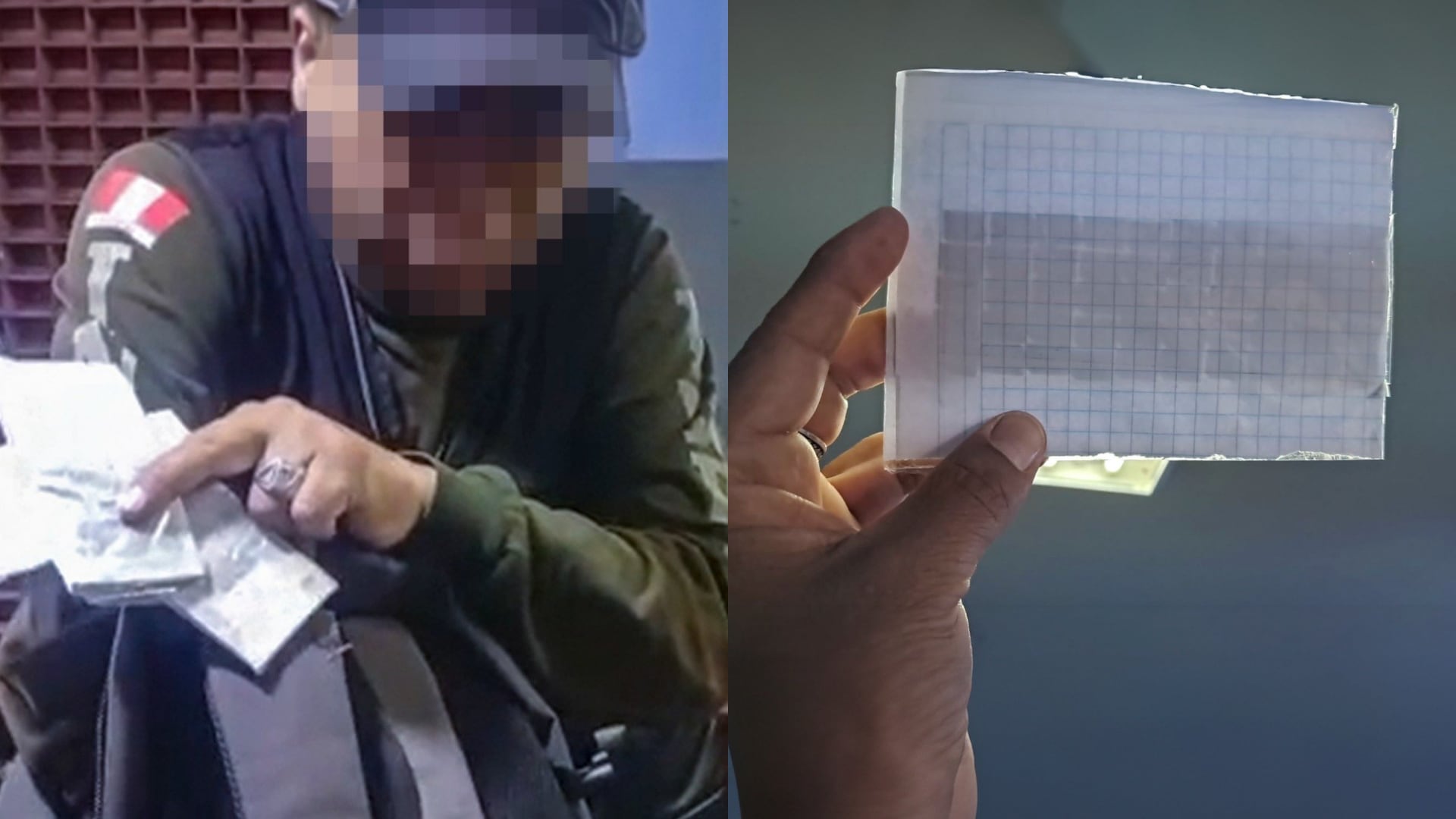 El agente penitenciario Nelson Carrillo Sullayme fue intervenido con 20.000 soles y más de 50 chips telefónicos que intentaba ingresar al penal de varones de Arequipa. (X/@INPE)