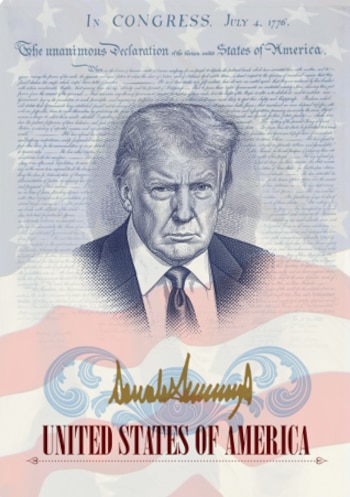 Donald Trump se convierte en el primer presidente en funciones en figurar en la portada de un pasaporte estadounidense, hecho sin precedentes en documentos oficiales del país. Foto: X @DepartamentoDeEstado