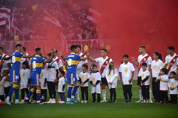 El saludo de los jugadores