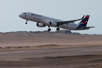 Vista de un avión de