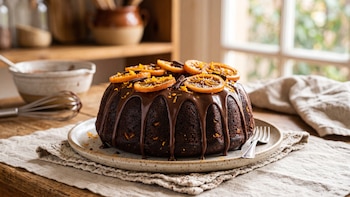 Receta de budín de chocolate y naranja, rápida y fácil