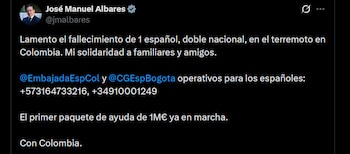 José Manuel Albares - crédito @jmalbares/X