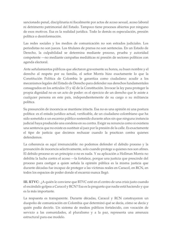 Comunicado - crédito @LContamos/X