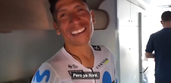 El momento en el que Nairo Quintana confiesa que lloró en su último día como ciclista profesional - crédito Movistar Team