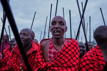 Hombres de la tribu masái