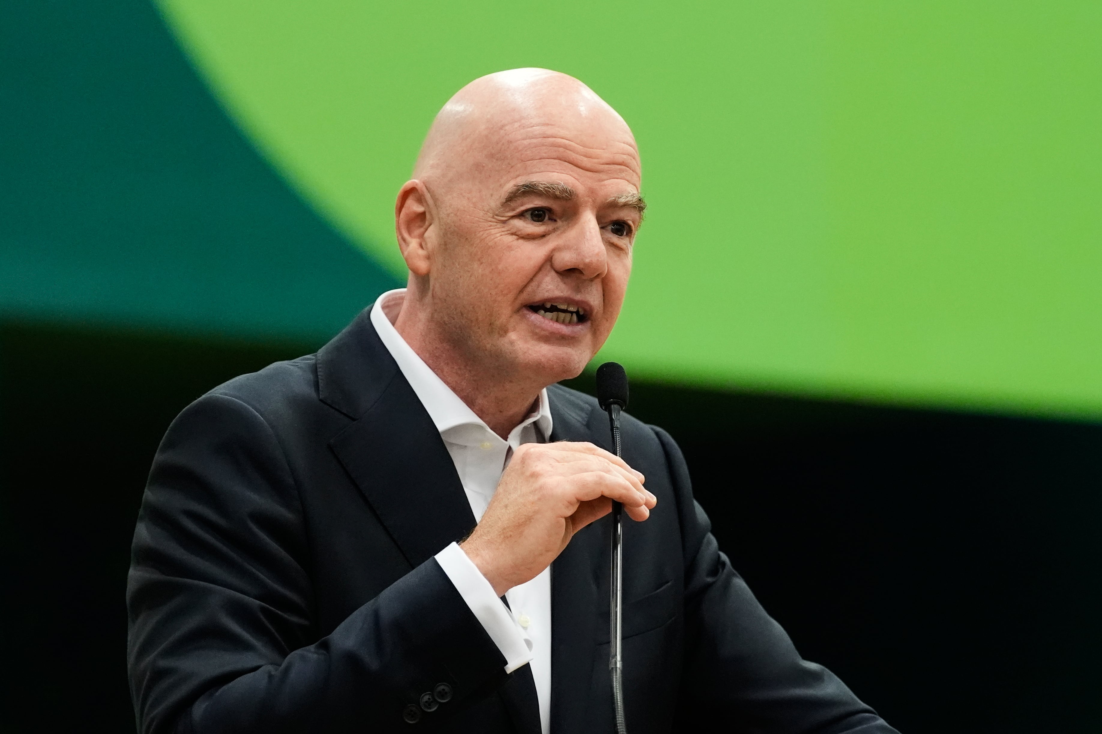 Gianni Infantino fue sometido a una fuerte presión luego del proyecto fallido de la FFE (Foto AP/Tony Gutierrez, Archivo)