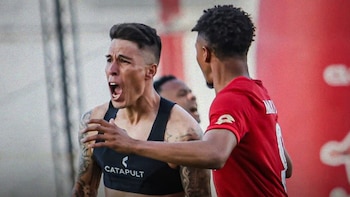 El desaforado festejo de Javier Sanguinetti a Sport Boys. - Crédito: Liga 1