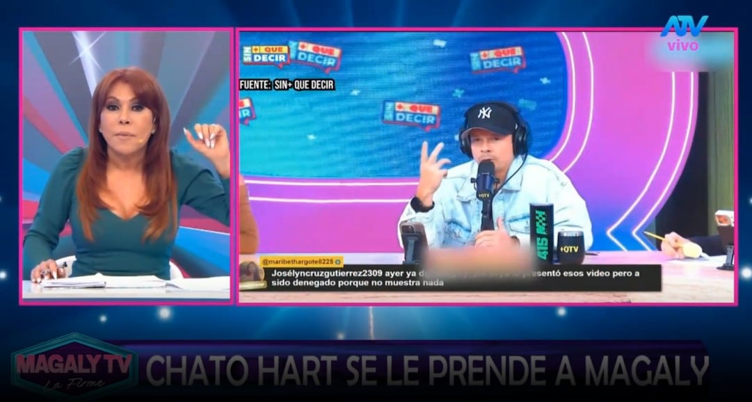 Magaly Medina arremete contra Mario Hart por culparla de la polémica con Korina Rivadeneira. Captura: Magaly TV La Firme.