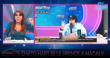 Magaly Medina arremete contra Mario Hart por culparla de la polémica con Korina Rivadeneira. Captura: Magaly TV La Firme.