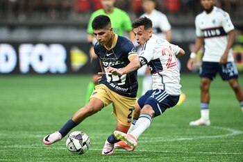 Piero Quispe lució más suelto en Pumas UNAM y aportó para la victoria ante Vancouver Whitecaps por Leagues Cup 2024. - créditos: Anne-Marie Sorvin-USA TODAY Sports