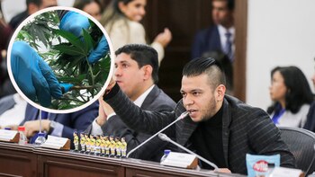 Jota Pe Hernández boleteó a los senadores que aprobaron la venta de marihuana en Colombia; él quiere hundirla. Colprensa y AP.