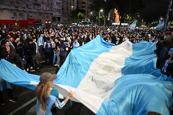 Argentina vs Suiza - Festejos
