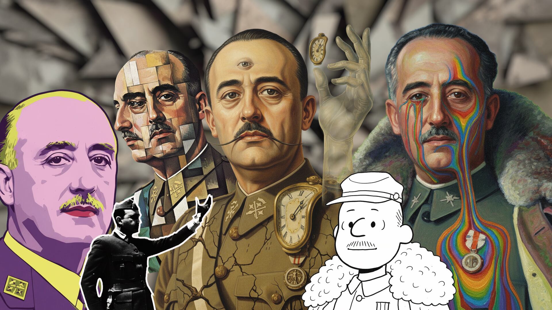 Franco, España, Historia, Franquismo, collage, arte, (Imagen Ilustrativa Infobae)