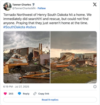 Cazatormentas como Tanner Charles documentaron