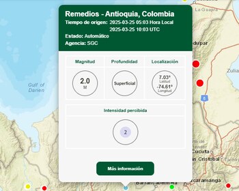 Sismo en Colombia