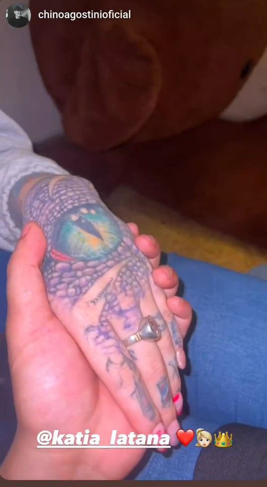 Tras la confirmación, una de las imágenss compartidas por el Chyno Agostini con la Tana de Gran Hermano (Instagram)