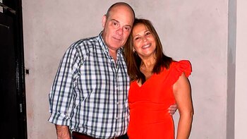 Felices. La pareja estaba llena