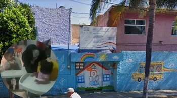 Niños aterrados por empleada disfrazada