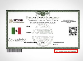El documento CURP validado garantiza