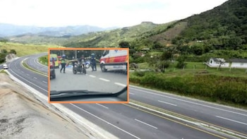 Investigan la muerte de un vendedor ambulante en la autopista Medellín-Bogotá: cayó de un bus