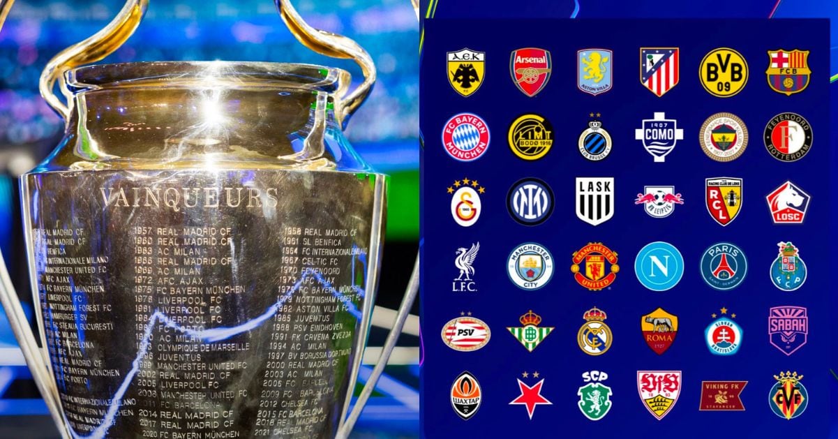 El sorteo de la fase de la liga de la Champions League se llevará a cabo este jueves 27 de agosto.