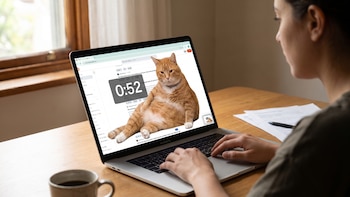 La extensión de Google Chrome que bloquea la pantalla con un gato para obligar al usuario a descansar