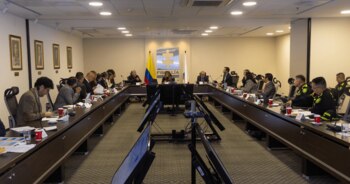 Esta fue la reunión de la fiscal Luz Adriana Camargo con el alcalde Carlos Fernando Galán, en el búnker de la Fiscalía - crédito Alcaldía de Bogotá